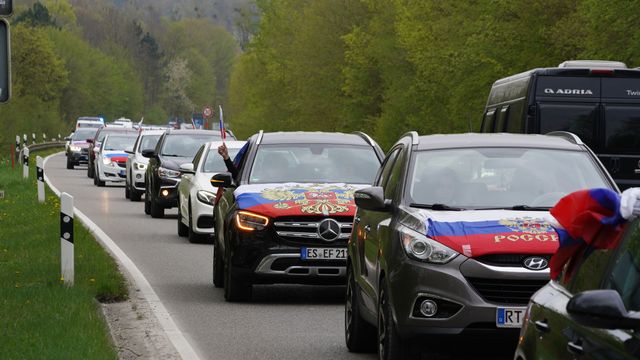 Gegen Diskriminierung: Prorussischer Autokorso in Reutlingen
